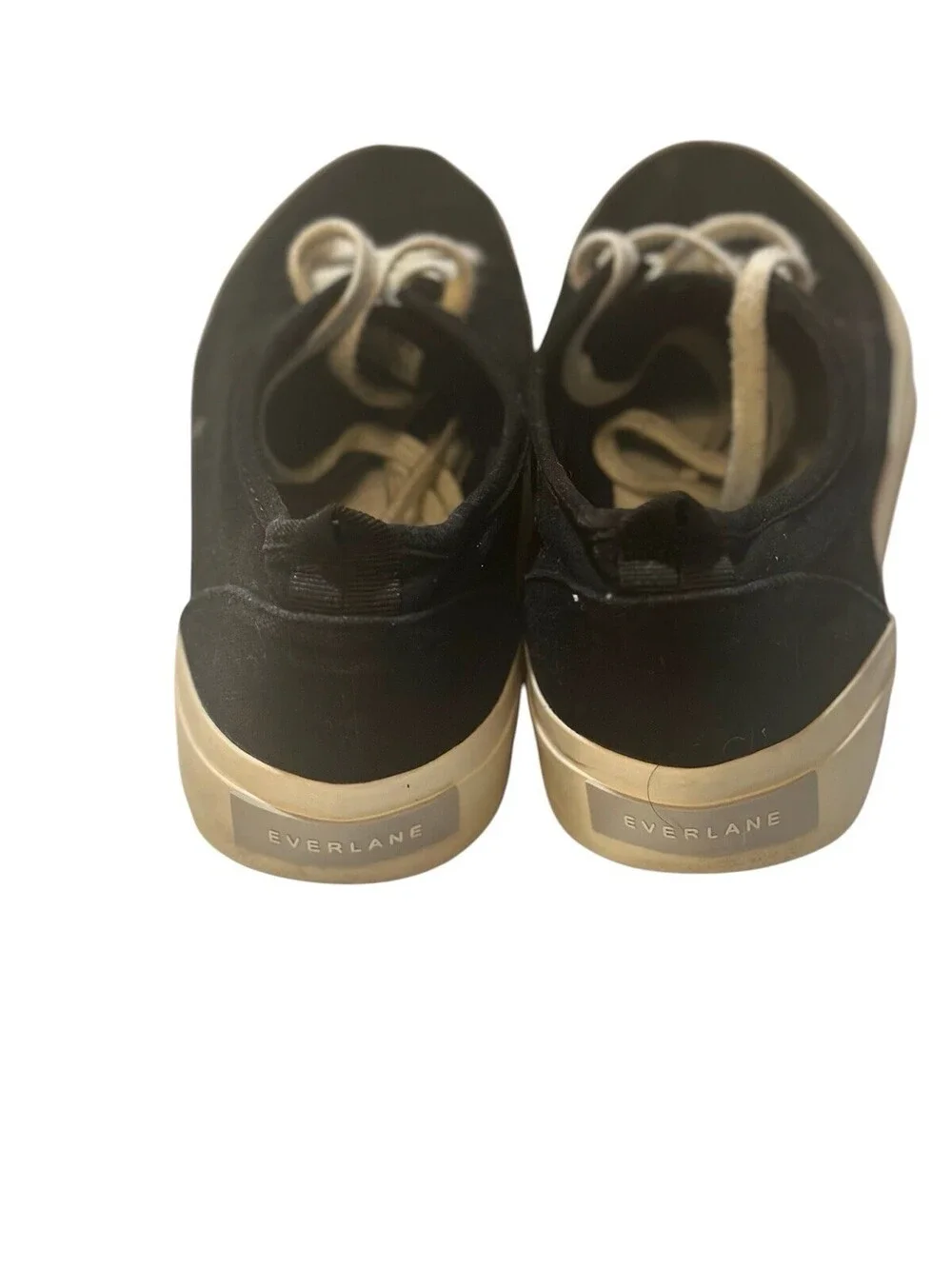 Everlane Women’s 8 The Forever Organic Cotton Shoes Black Canvas Sneakers New